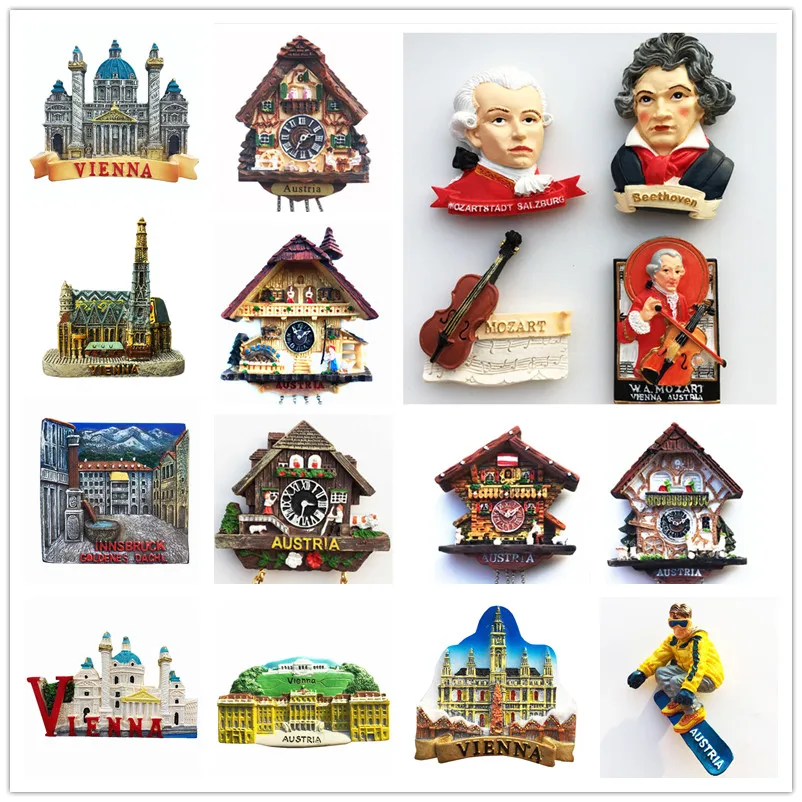 Австрия Венский Моцарт магниты на холодильник туристические сувениры ремесла