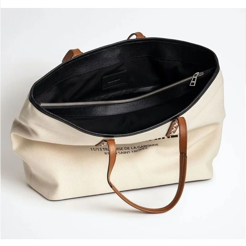 

Canvas Handbag For Women Wings Decoration Large Capacity Casual Tote Shopping Bag Woman Shoulder Bag Top Handle Bag