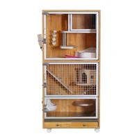 chinchilla cabinet solid wood natural eco board villa pet cat aluminum alloy door
