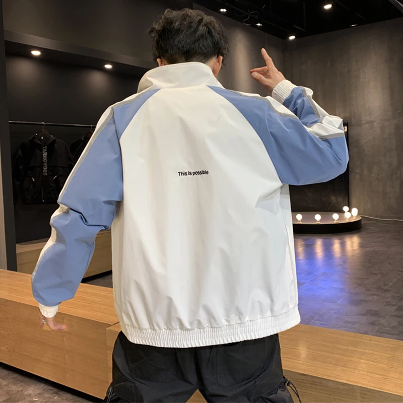 Куртка мужская с воротником стойкой на молнии батальных размеров|Мужские куртки|