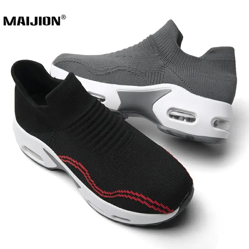 Женские кроссовки на платформе легкие удобная спортивная обувь из сетчатого