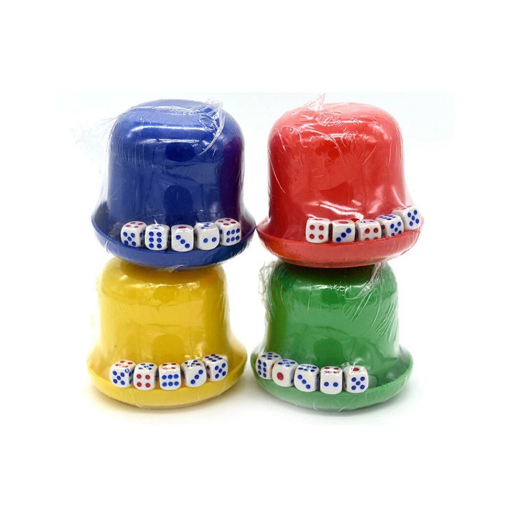 1set Dice Cup Drinking Board Game Gambling Dice Box With 5Pcs Dice Table Games