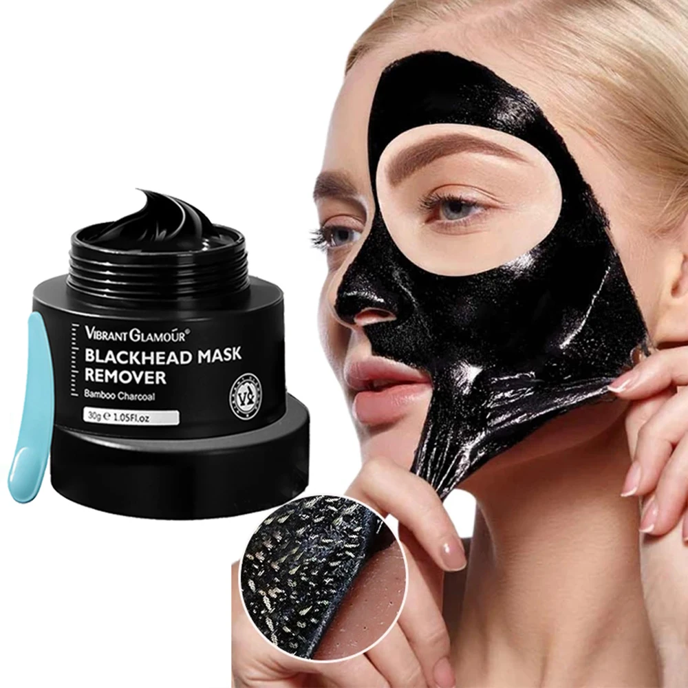 

Mineral Mud black Nose Film Blackhead Remover Deep Cleansing Skin Care Shrink Pore Volcano Mud Bamboo Charcoal Black Head Mask