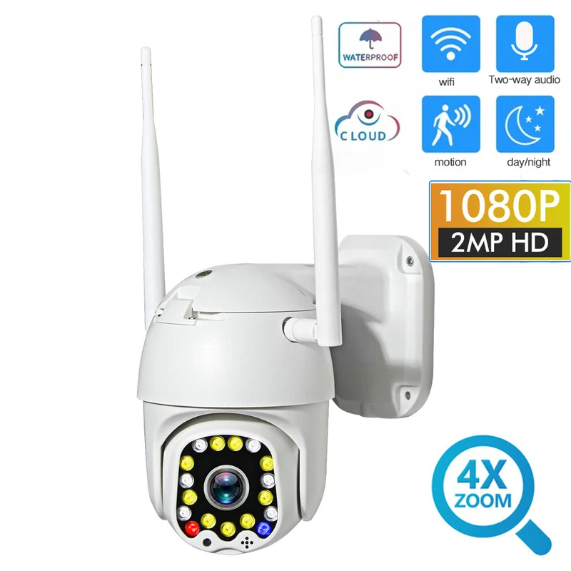 Мини 1080P PTZ IP камера Облачное хранилище 4X цифровой зум купольная CCTV Камера