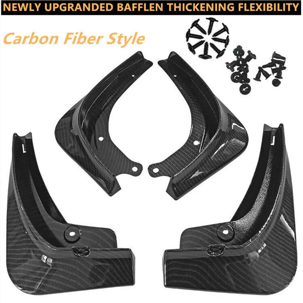 Черное углеродное волокно брызговик для автомобиля крыло Tesla модель 3 2019