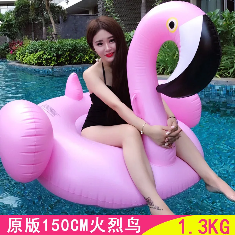 Giant Pool Floating Flamingo Unicorn Swimming Ring Air Mattress Inflatable Swimming Circle Pool Float Row Tube Water Party Toys images - 6