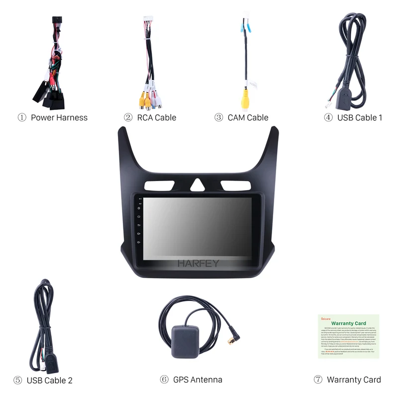Автомагнитола Harfey HD 9 &quot Android 8 1 стерео GPS поддержка цифрового ТВ Navi для Chevrolet cobalt