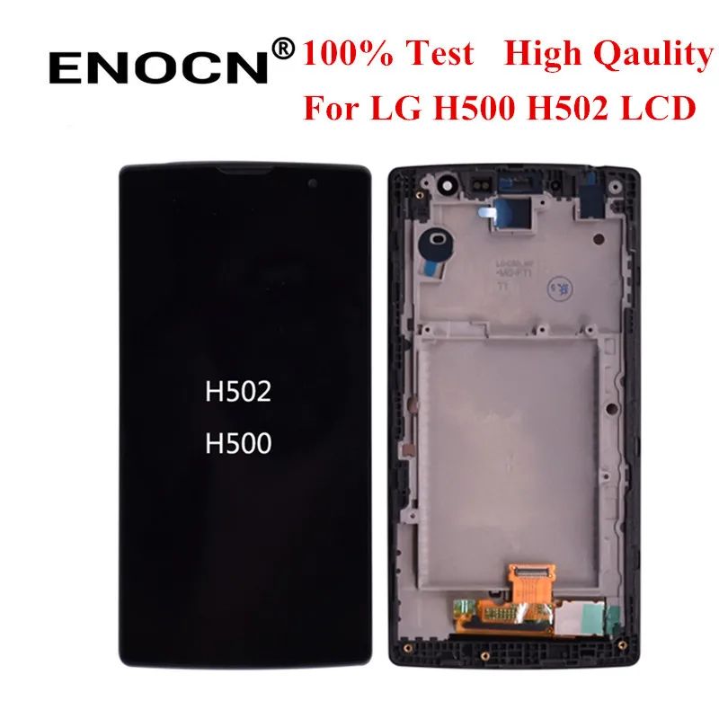 ENOCN Original For LG  H502F LCD Display Touch Screen Digitizer Assembly with Frame H500 H502  Display Replacement Free Shipping