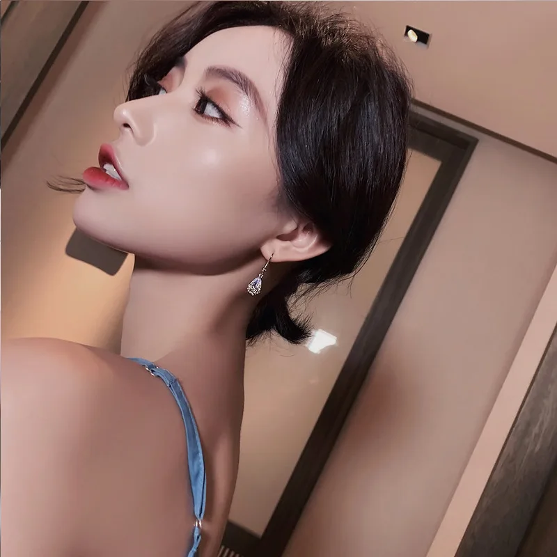 2019 корейские популярные модные ювелирные изделия премиум класса серьги в форме