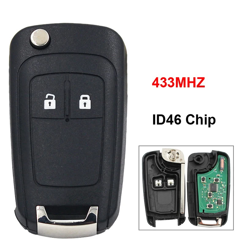 CN014005 Вторичный рынок 2-кнопочный дистанционный ключ для Chevrolet Aveo Cruze Orlando флип-ключ