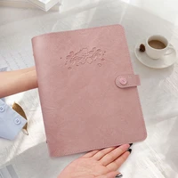 2021 agenda diary personal organizer pu leather cover loose leaf notebook replaceable paper traveler notepad stationery supplies