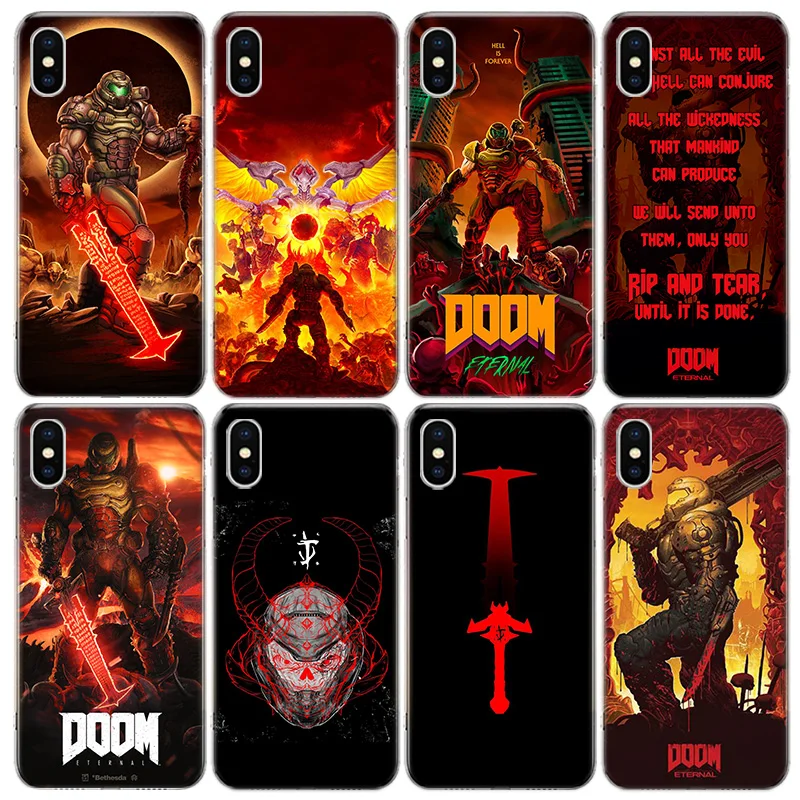 HOT GAME DOOM ETERNAL Phone Case For Apple Iphone 13 Pro Max 11 12 Mini SE 2020 X XS XR 8 7 Plus 6 6S 5 5S Cover Shell Coque HOT GAME DOOM ETERNAL Phone Case For Apple Iphone 13 Pro Max 11 12 Mini SE 2020 X XS XR 8 7 Plus 6 6S 5 5S Cover Shell Coque