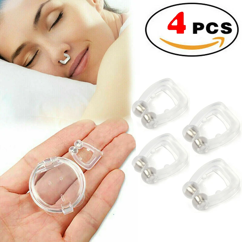 4 шт. силиконовые магнитные клипсы для носа против храпа|Орудия| |