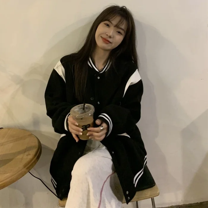 Женское однобортное пальто в стиле ретро Свободный Топ без застежек с длинными