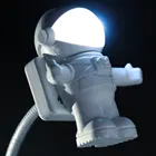 Новый Портативный гибкая USB Белый астронавт светодиодный ночной Светильник DC 5V 500mA для портативного компьютера ПК Тетрадь чтения украшение дома