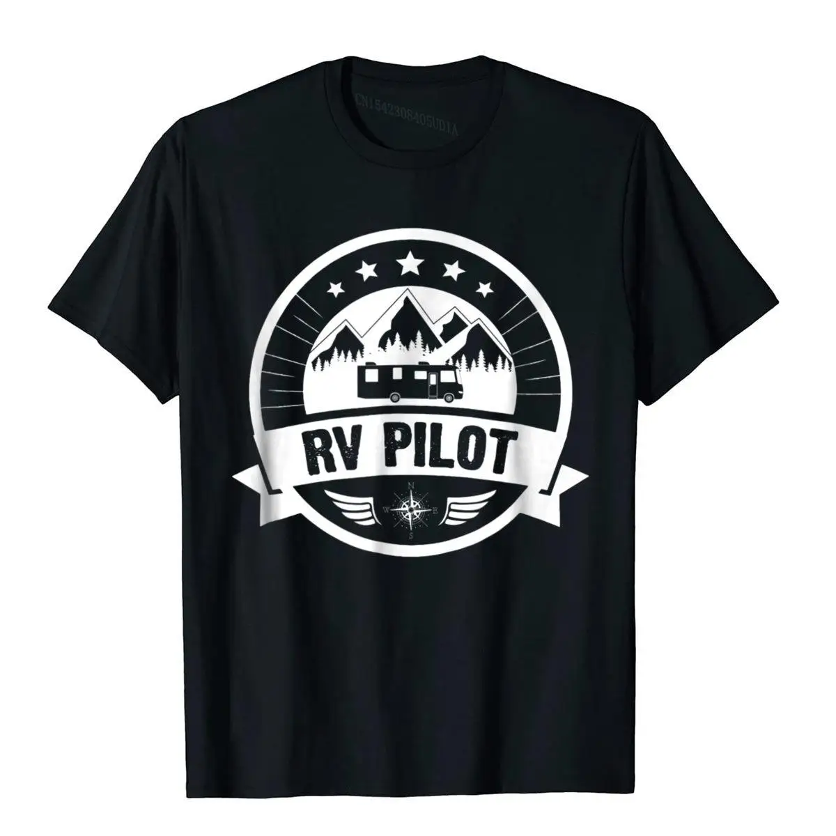 Забавная Мужская футболка RV Pilot для дома на колесах модная повседневная