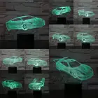 3d-лампа Supercar для детей, 7 цветов
