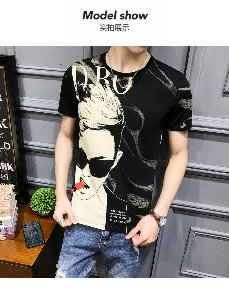 Летняя Новинка, футболка с персональным принтом, Camiseta Hombre, Клубные вечерние футболки, Hombre, Hombre, Manga Corta, корейский топ, короткая футболка