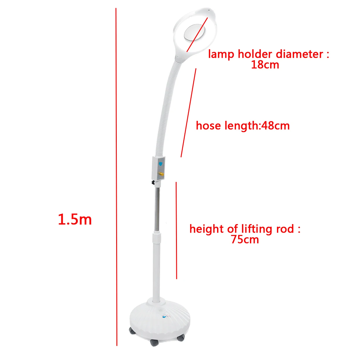 

Pro 8X Diopter 120 LED Magnifying Floor Stand Lamp Magnifier Glass Cold Ligth Len Beauty Facial Light For Salon Nail Tattoo 220V