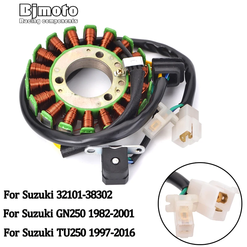 Катушка статора двигателя ATV 32101 38302 для Suzuki GN 250 GN250 1982 2001 TU250 TU 1997 2013 2014 2015 2016