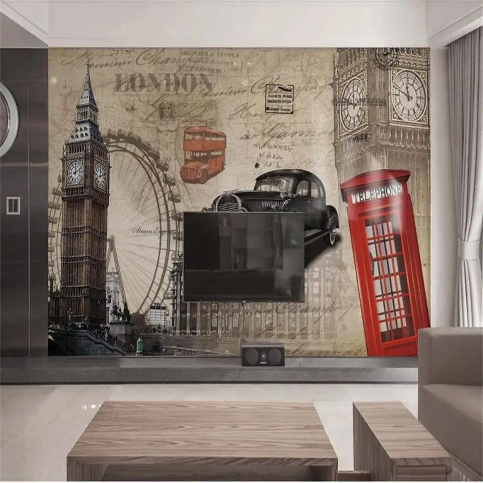 Пользовательский размер 3d фото обои роспись Гостиная Спальня колокольчик башня