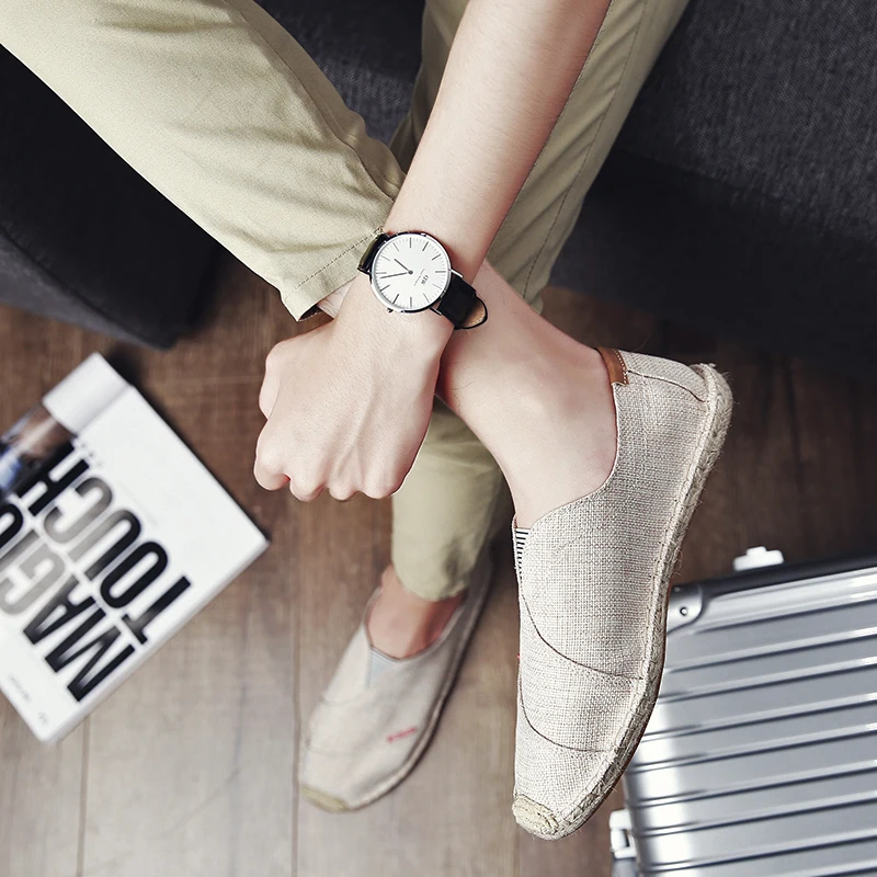 кеды сандали мужские красовки макасины Мужские лоферы без шнуровки Дизайнерская