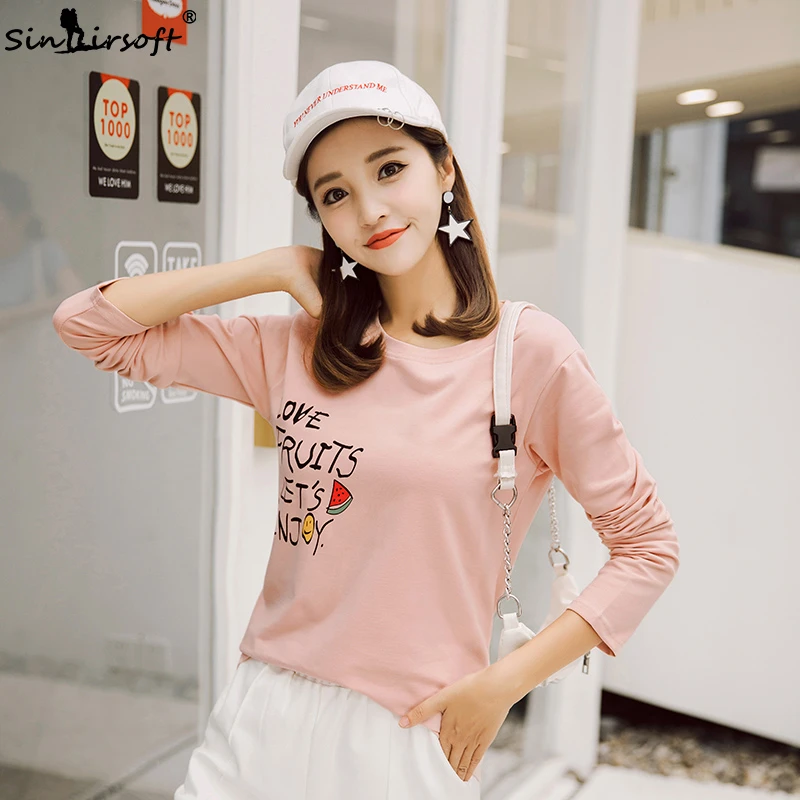 2019 Осень Новый Свободный тренд белый дикий круглый вырез с длинными рукавами