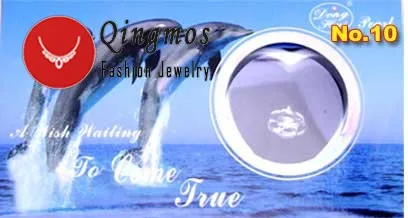 Qingmos Wish жемчужное ожерелье в одной коробке с подвеской в виде сердца для женщин, натуральная устричная жемчужная подвеска в форме сердца, колье в коробке 3621 - Окраска металла: Double Dolphin
