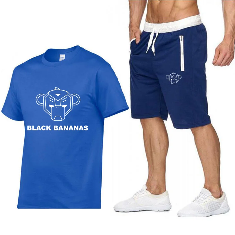 

Sets Men T Shirt+Shorts Interesting Print Hip Hop Brand Clothing Tracksuit Jersey Running Sportswear Jogging Tshirt Beach Shorts
