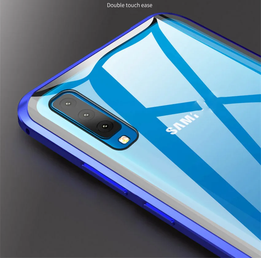 360 полный защитный чехол для samsung A50 магнитное заднее стекло на Galaxy A20 A30 A50 a 50 30 металлический адсорбционный чехол