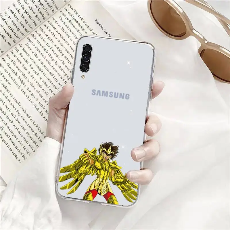 

Saint Seiya Phone Case Transparent for Samsung s9 s10 s20 Huawei honor P20 P30 P40 xiaomi note mi 8 9 pro lite plus
