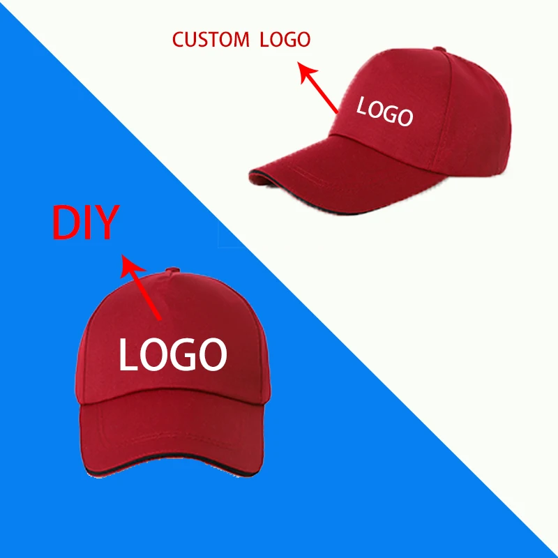 Бейсболка унисекс многоцветная Кепка с логотипом на заказ однотонная принтом