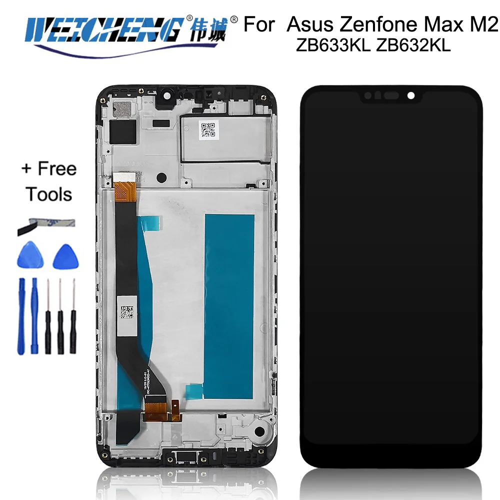 ЖК дисплей 6 26 дюйма для Asus Zenfone Max M2 ZB633KL ZB632KL сенсорный экран с рамкой дигитайзер