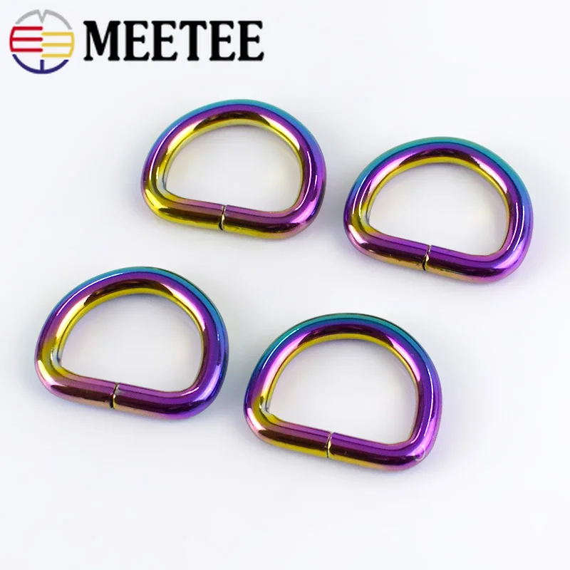 Meetee 4/10 шт 25 мм D кольцевой ремень с металлическими пряжками лямки сумка застежка