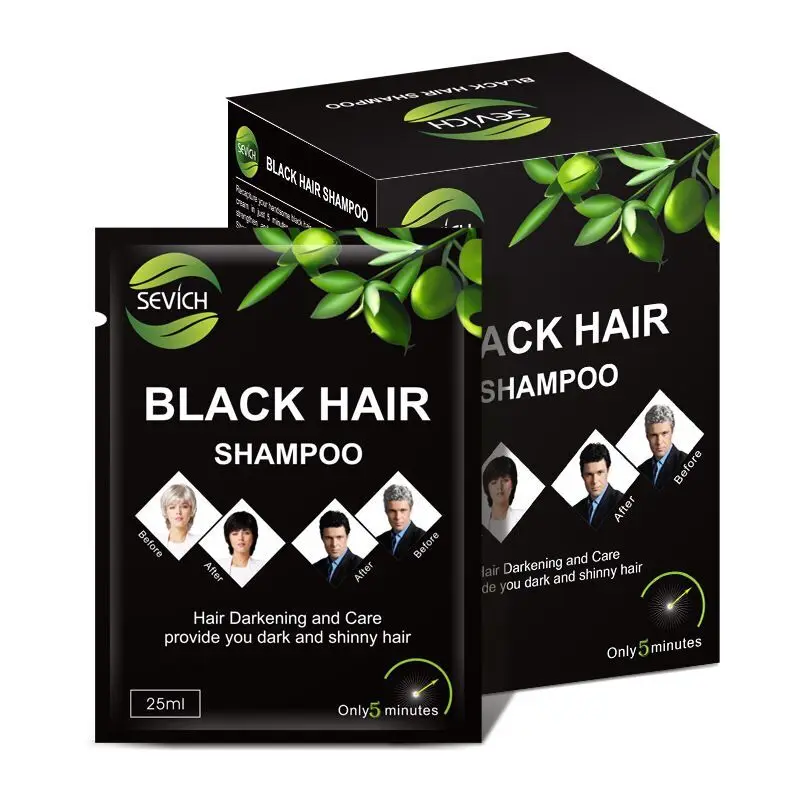 

Шампунь для черных волос 10 шт./лот, быстрое окрашивание серых и белых волос, окрашивание черных волос за 5 минут, натуральный Овощной стойкий ...
