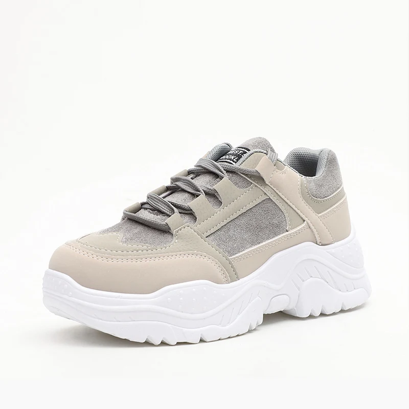 MCCKLE Shoes Women Sneakers Platform Lace Up Mixed Color Ladies Suede Flat Fashion Vulcanized Casual Comfort Footwear Autumn