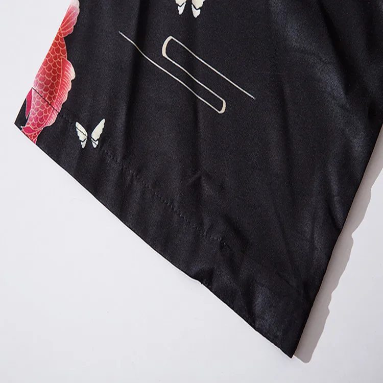 

Yukata Haori Men Japanese Kimono Cardigan Samurai Costume Male Woman Crane Print Jacket Summer Sun Protection Loose Shirt