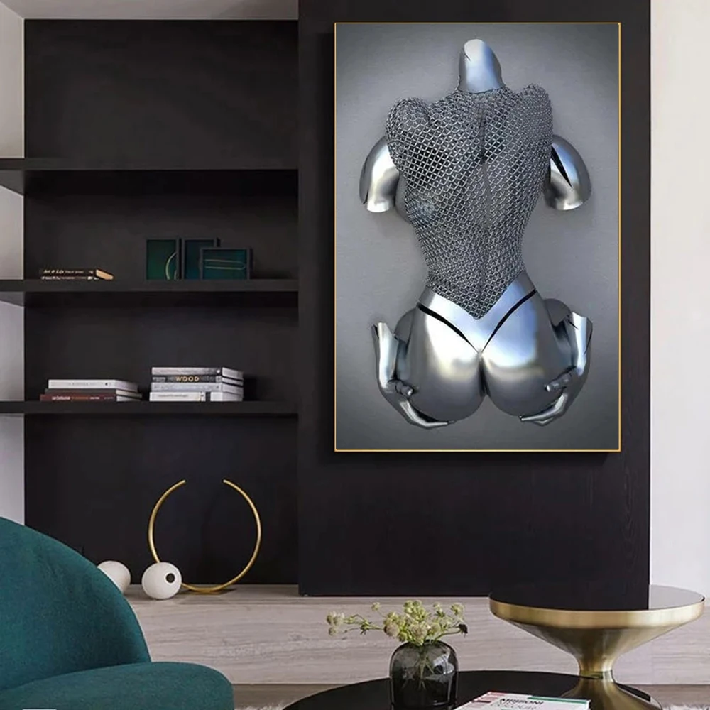 Металлическая фигурка статуя художественные картины на холсте романтические