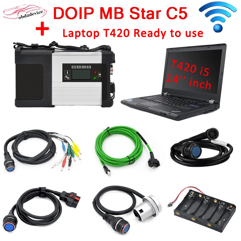 Диагностический сканер DOIP MB STAR C5 V12.2021xentry-in T420 Wi-Fi SD |