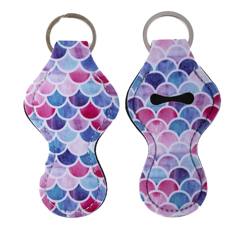 

Neoprene Floral Waterproof Lipstick Chapstick Holder Bag Purse Back-pack Key Chain Jewelry Keychain Gifts Accessories