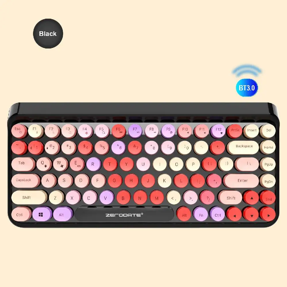 Цветная компьютерная клавиатура hobbylan KB203 Bluetooth 3 0 с 84 клавишами Поддержка IOS/Mac