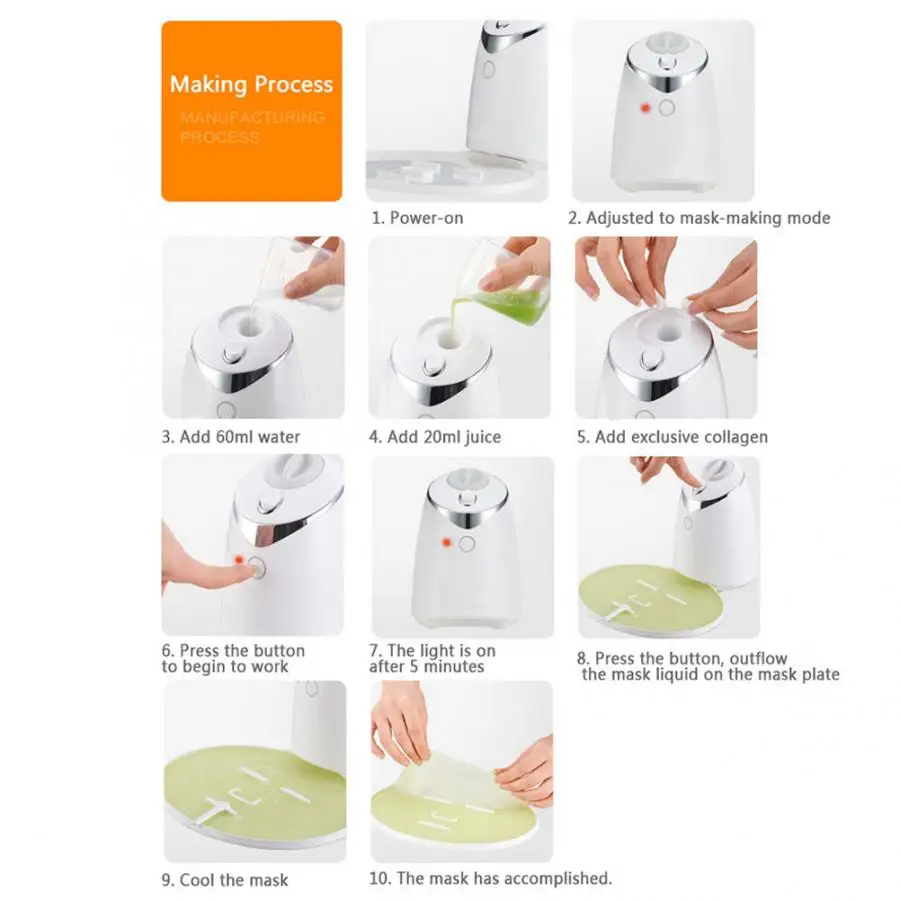 32Pcs Skin Whitening Lightening Collagen Capsule for Face Mask Fresh Fruit Machine Use Whitening Collagen Face Masks
