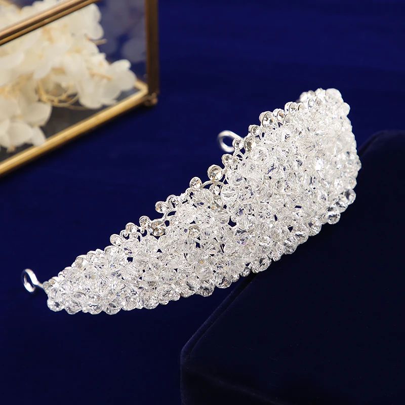 Блестящие винтажные аксессуары для волос со стразами|crown tiara|bride hairbandtiara bride |