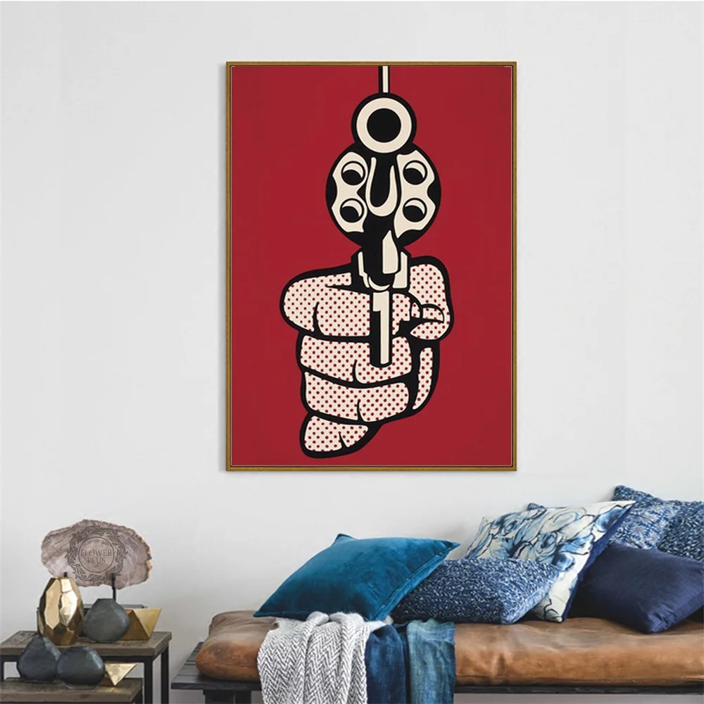 

Pop Art Artwork Roy Lichtenstein Art Painting Silk Canvas Poster Wall Home Decor quadro cuadros