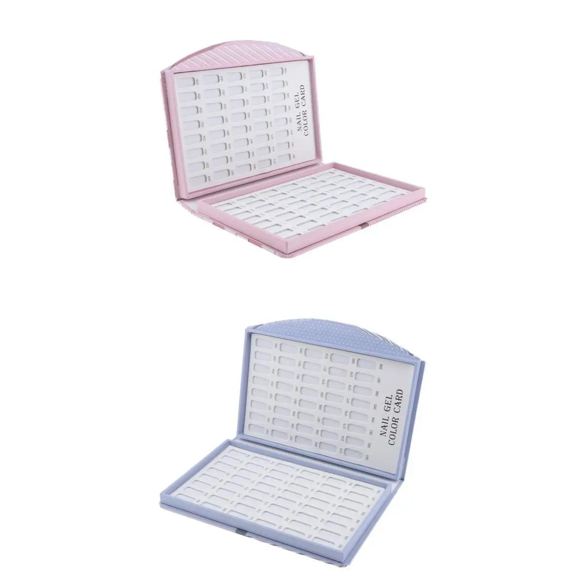 2 Set Total 176 Tips Display Space Book-shaped Nail Polish Color Artificial Nails Showing Board Manicure Practice Tools |