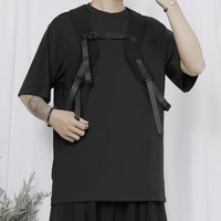 mens short sleeve t shirt summer new japanese work style sling design fashion trend leisure loose large short sleeve