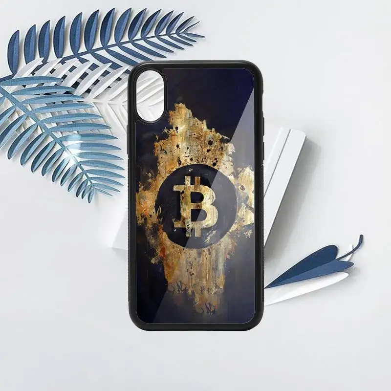 

I Love Accept Bitcoin pattern luxury Phone Case coque PC for iPhone 11 12 pro XS MAX 8 7 6 6S Plus X 5S SE 2020 XR