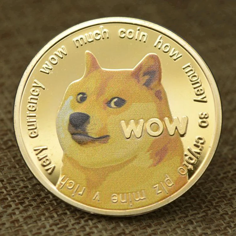 Художественная коллекция Dogecoin позолоченный креативный сувенирный | Безвалютные монеты -1005002580825793