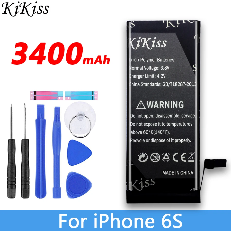 Бесплатный инструмент KiKiss батарея для iPhone 6/6 Plus/6 S/6 S Plus мобильный телефон замена Batery для Apple iPhone 6/6 plus/6 S/6splus - Цвет: For iPhone 6S