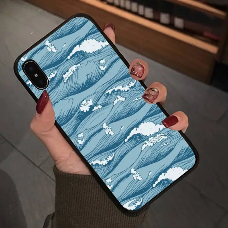 Роскошный чехол Maiya Wave Of Japanese для Iphone 5s Se 6 6s 7 8 Plus X Xs Max Xr 11 Pro аксессуары телефона |